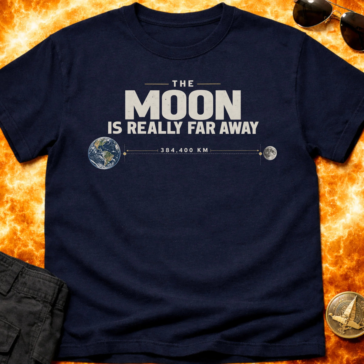The Moon Is Really Far Away T-Shirt product image 5