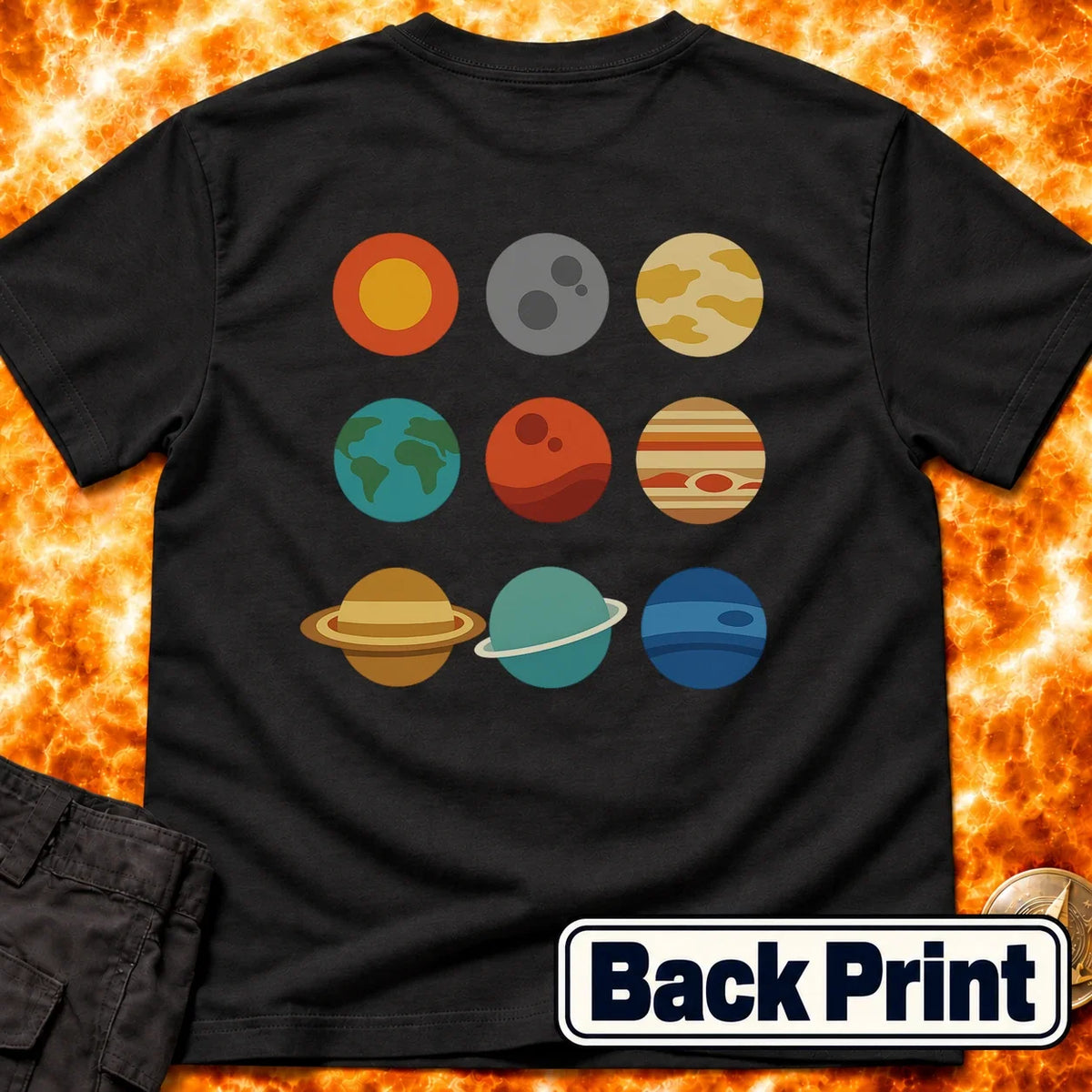 The Planets Back Print T-Shirt product image 1