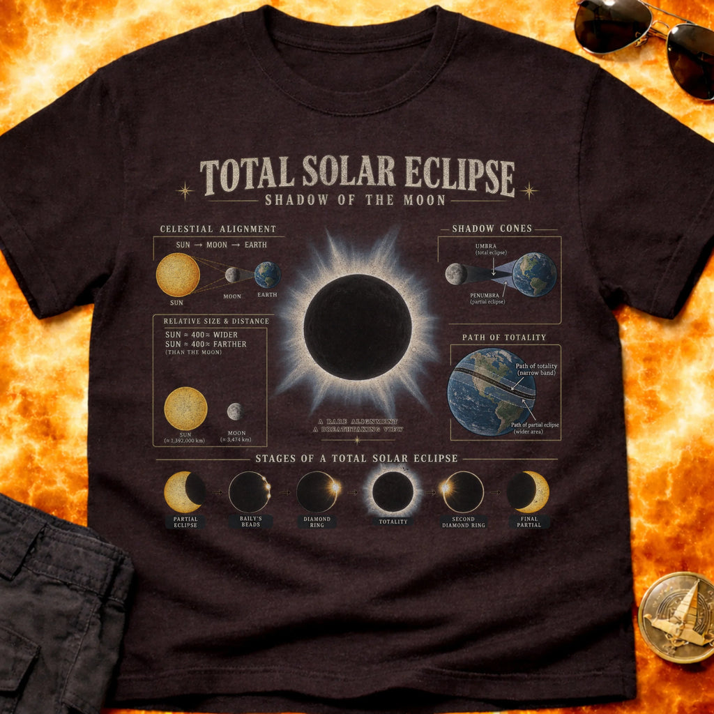 Total Solar Eclipse Infographic T-Shirt product image 2