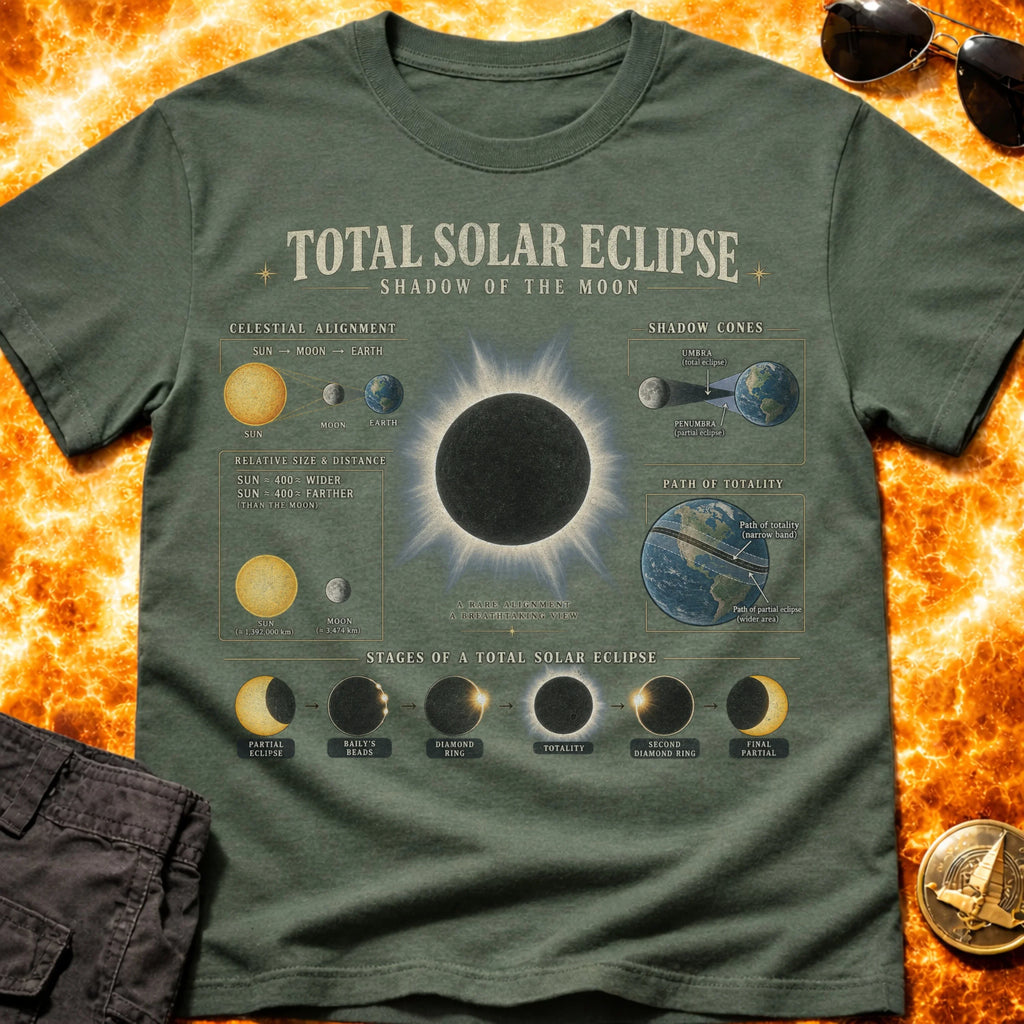 Total Solar Eclipse Infographic T-Shirt product image 6