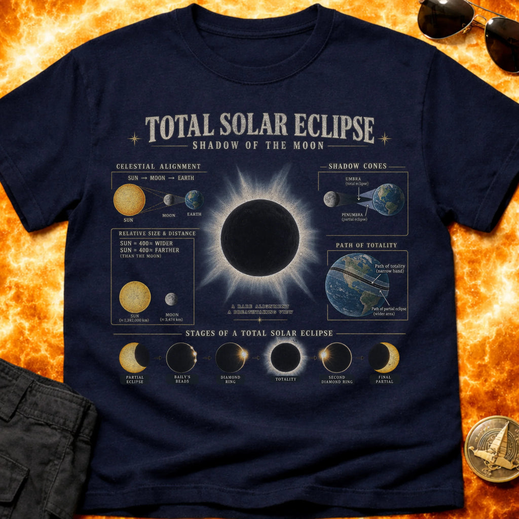 Total Solar Eclipse Infographic T-Shirt product image 3