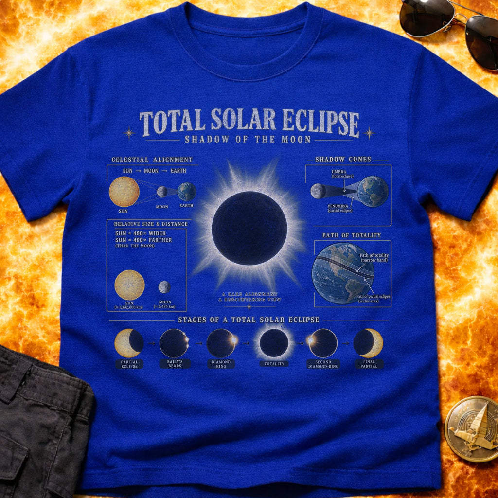 Total Solar Eclipse Infographic T-Shirt product image 5