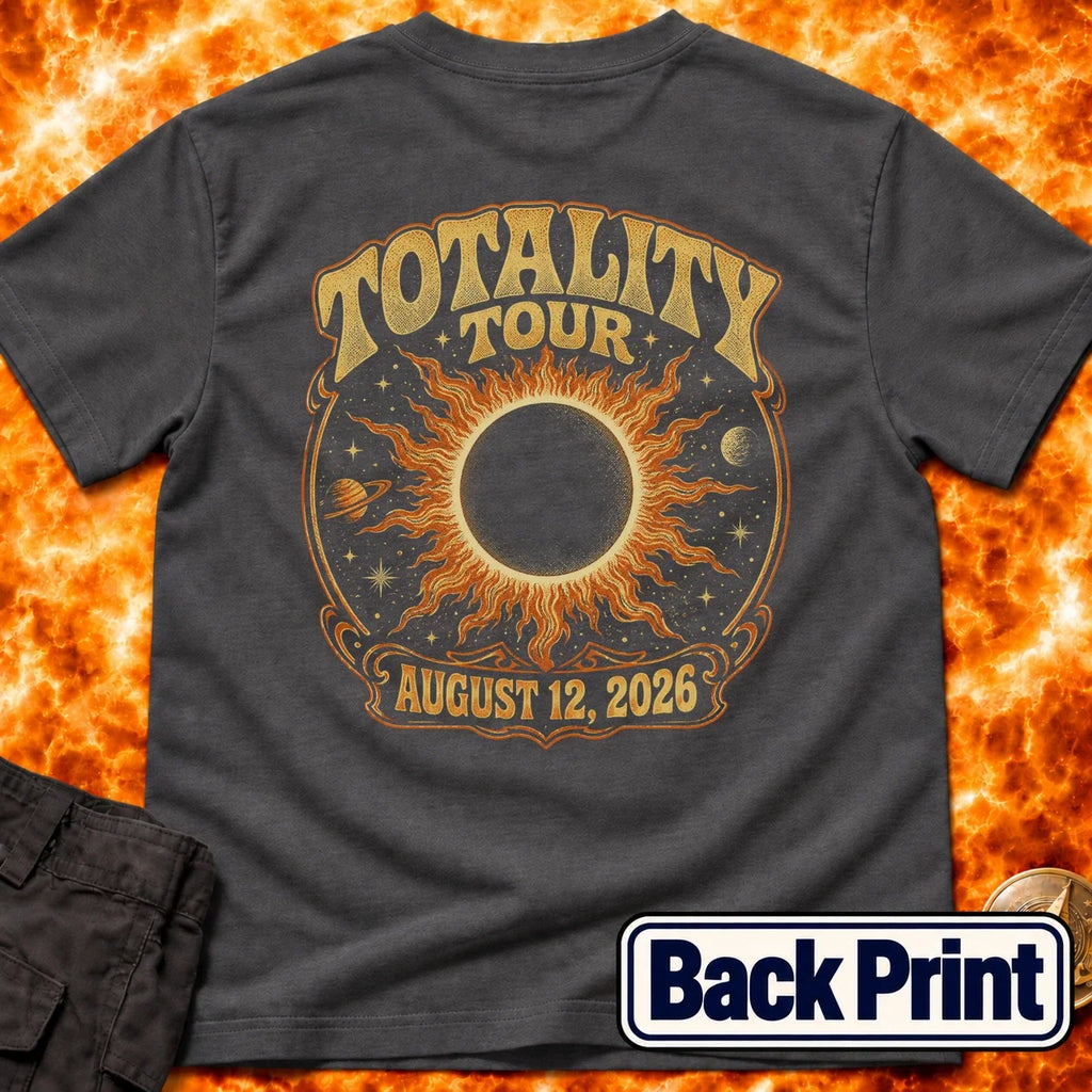 Totality Tour Eclipse 2026 Back Print T-Shirt product image 6