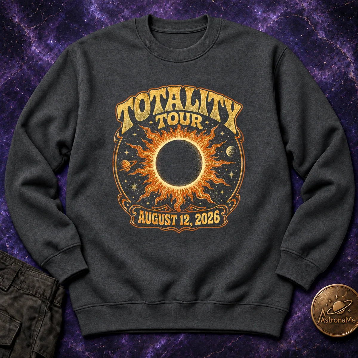 Totality Tour Eclipse 2026 Crewneck Sweatshirt product image 2