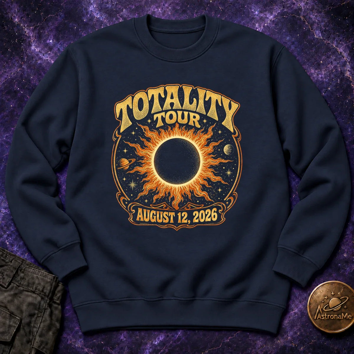 Totality Tour Eclipse 2026 Crewneck Sweatshirt product image 1
