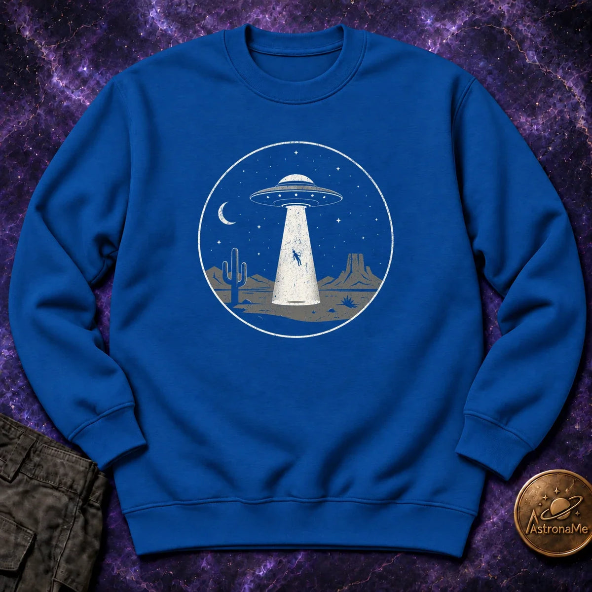UFO Abduction Minimal Crewneck Sweatshirt product image 4