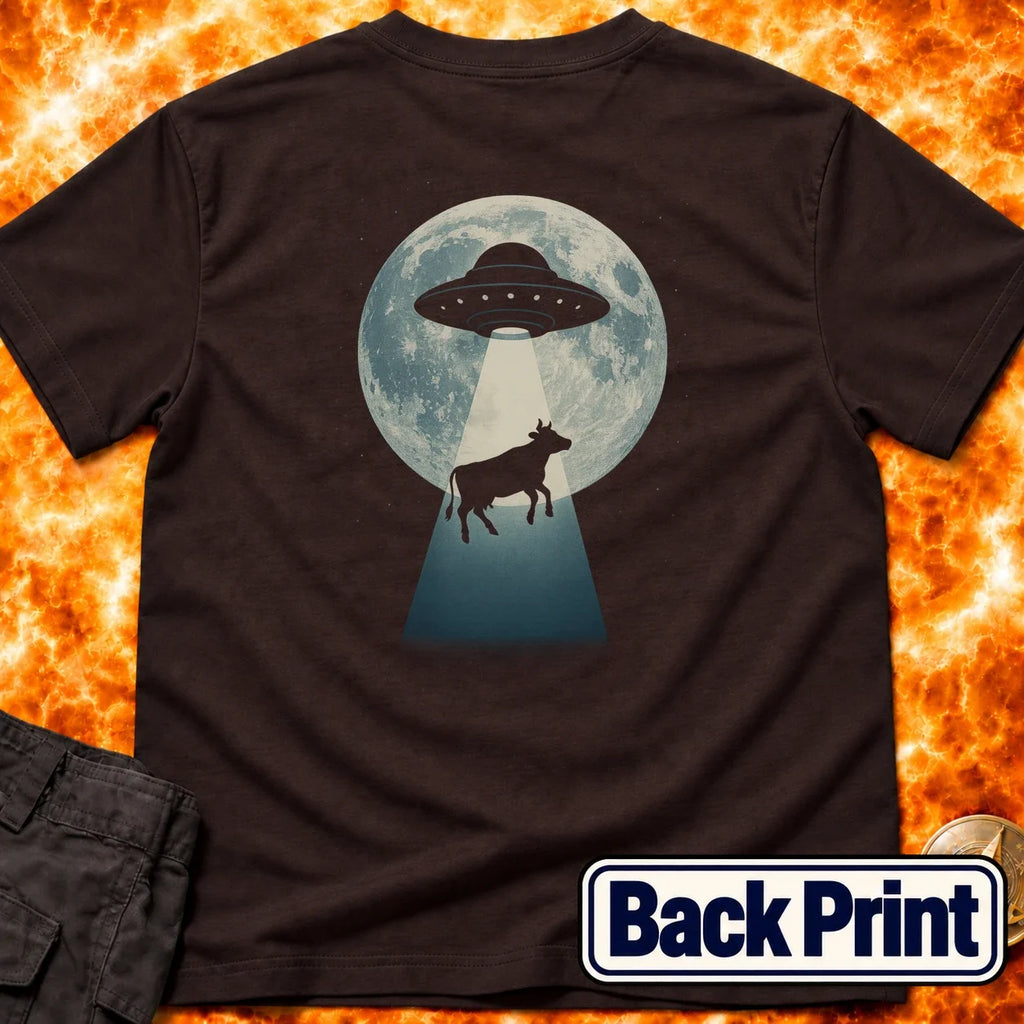 UFO Abudction Back Print T-Shirt product image 2