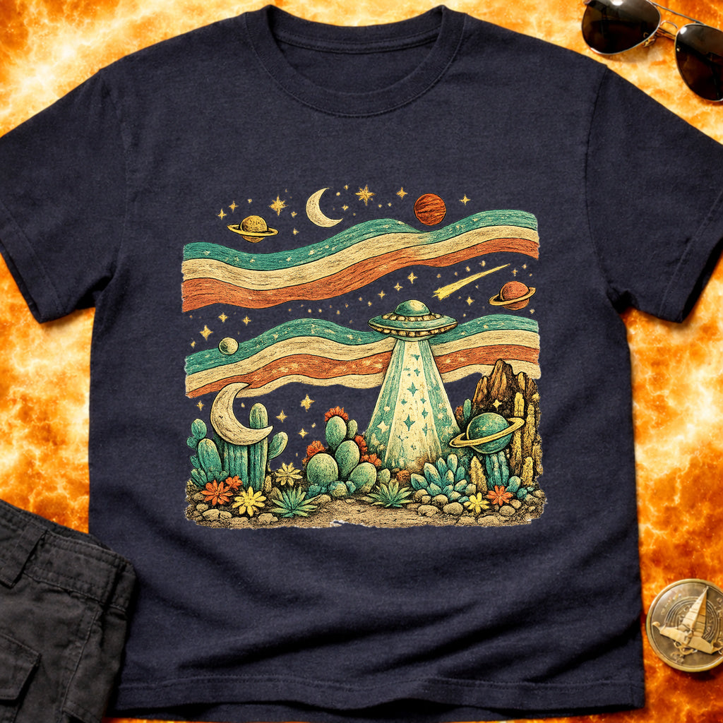 UFO Western Folk Art T-Shirt product image 6