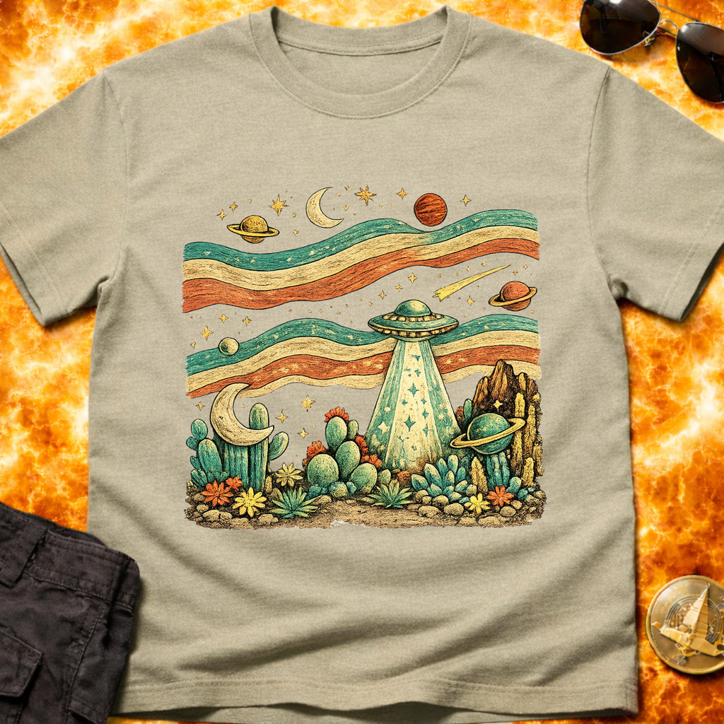 UFO Western Folk Art T-Shirt product image 1