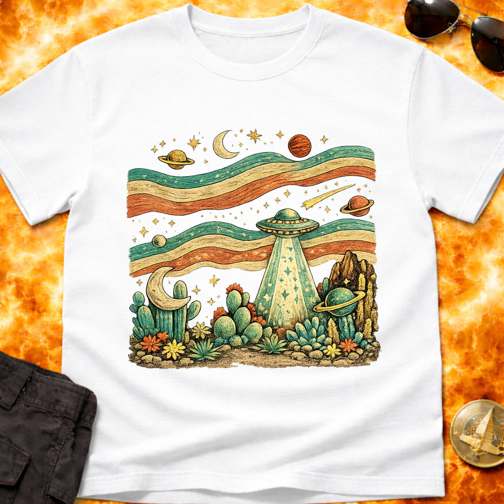 UFO Western Folk Art T-Shirt product image 3