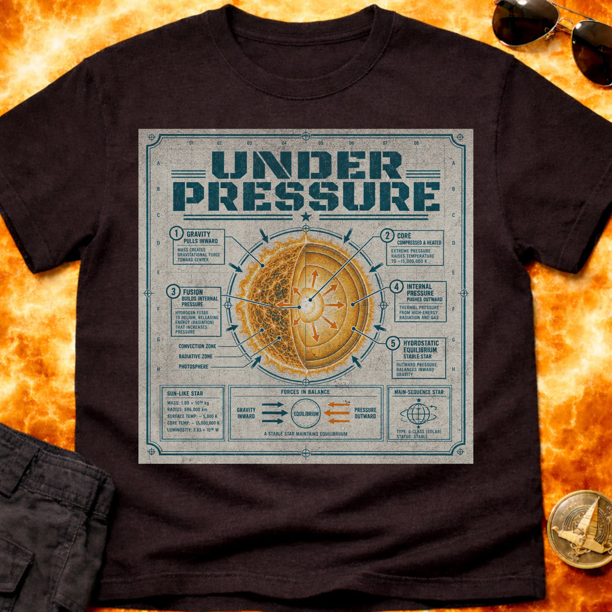 Under Pressure Schematic T-Shirt product image 4