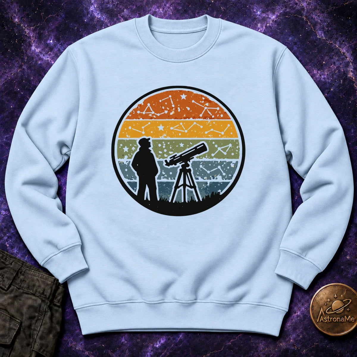 Vintage Stargazer Sunset Crewneck Sweatshirt product image 3