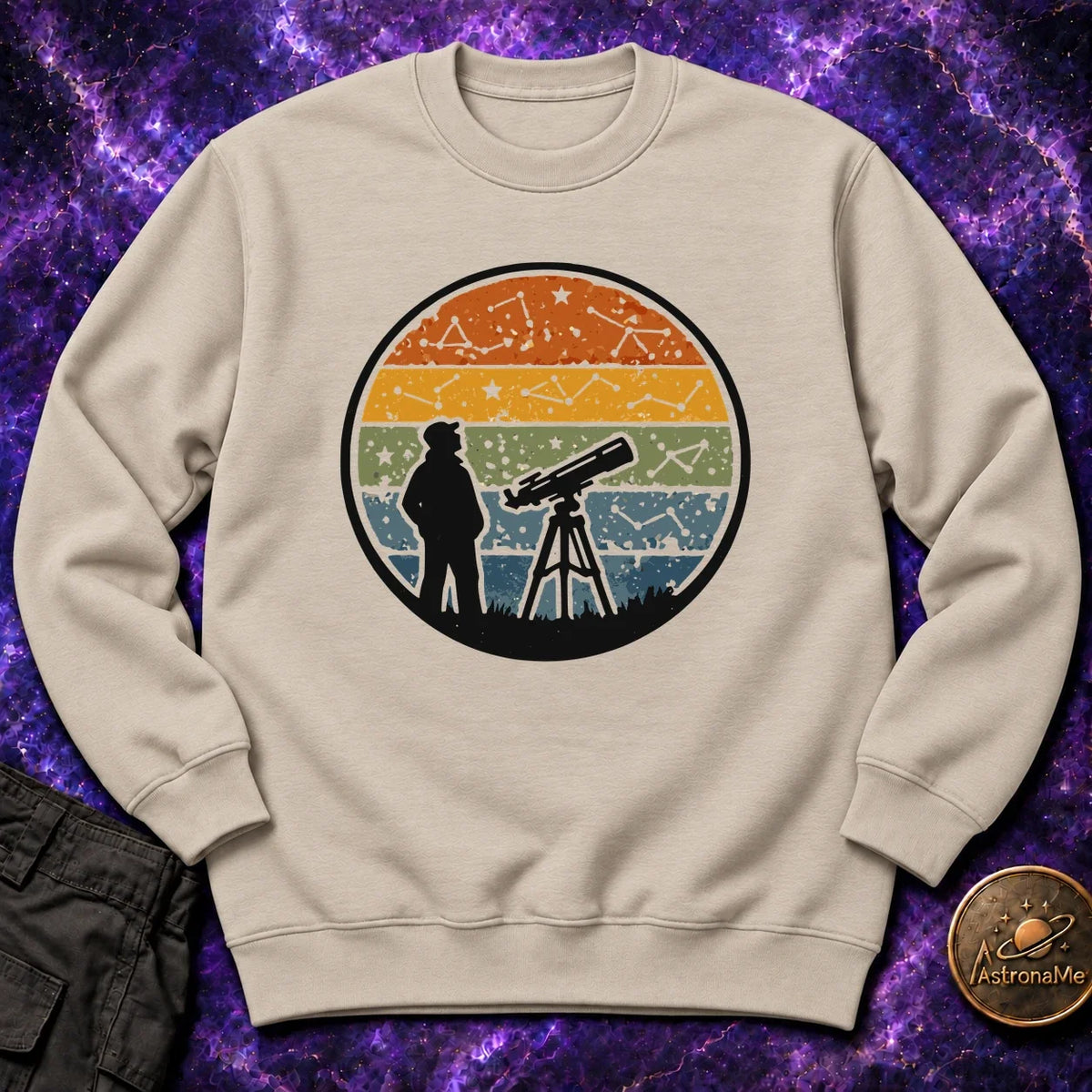 Vintage Stargazer Sunset Crewneck Sweatshirt product image 1