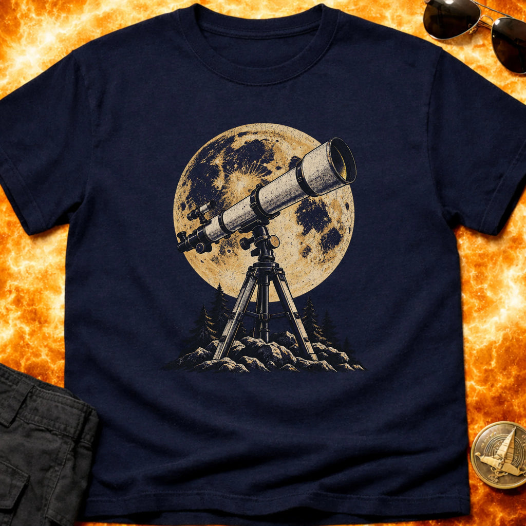 Vintage Telescope Moon T-Shirt product image 1