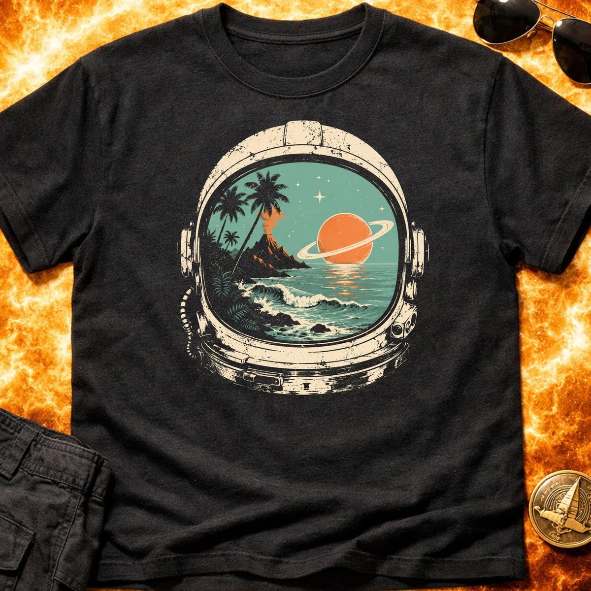 Volcano Saturn Helmet T-Shirt product image 3