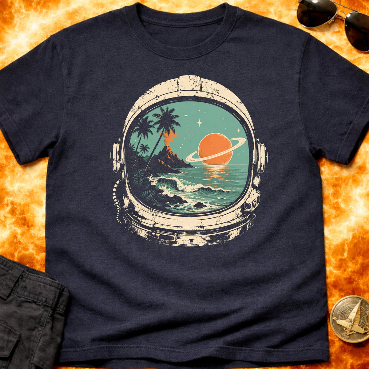 Volcano Saturn Helmet T-Shirt product image 5