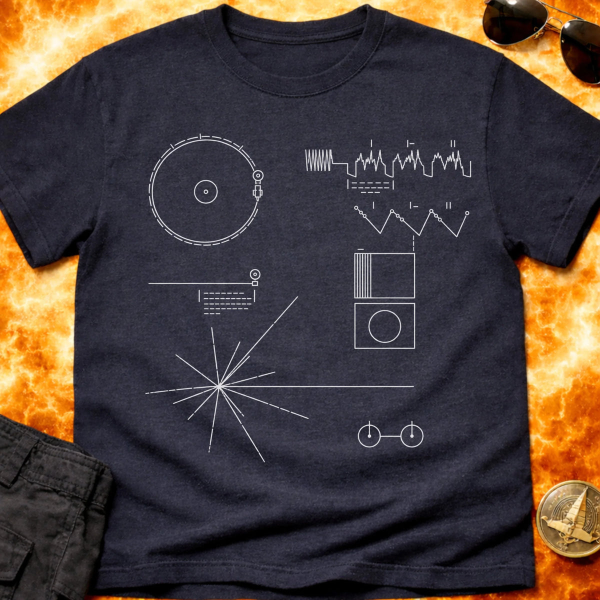 Voyager Earth Design T-Shirt product image 5