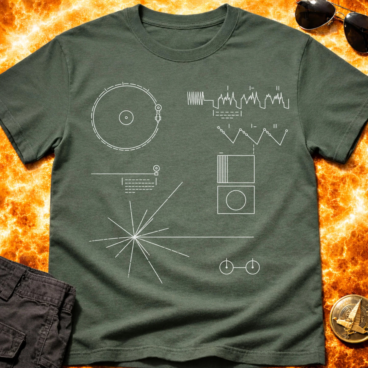 Voyager Earth Design T-Shirt product image 6
