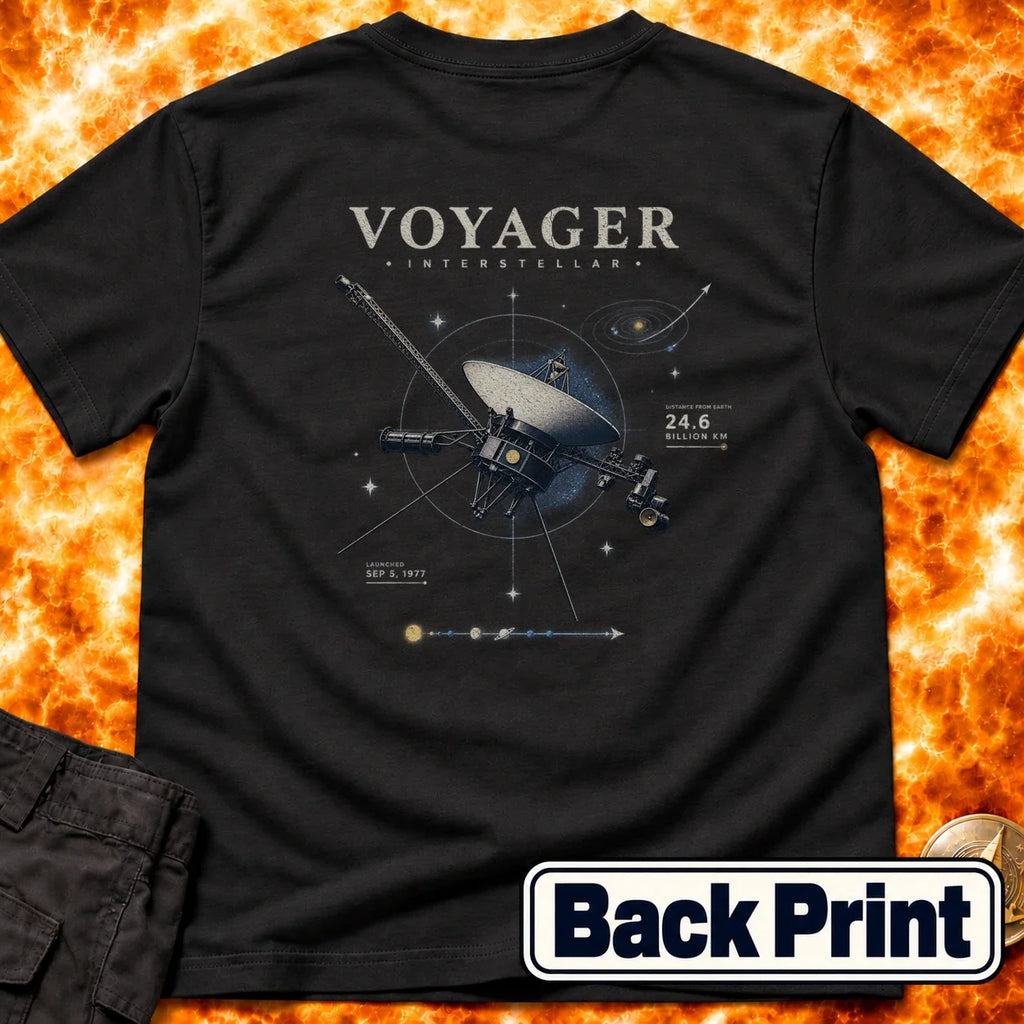 Voyager Interstellar Back Print T-Shirt product image 4