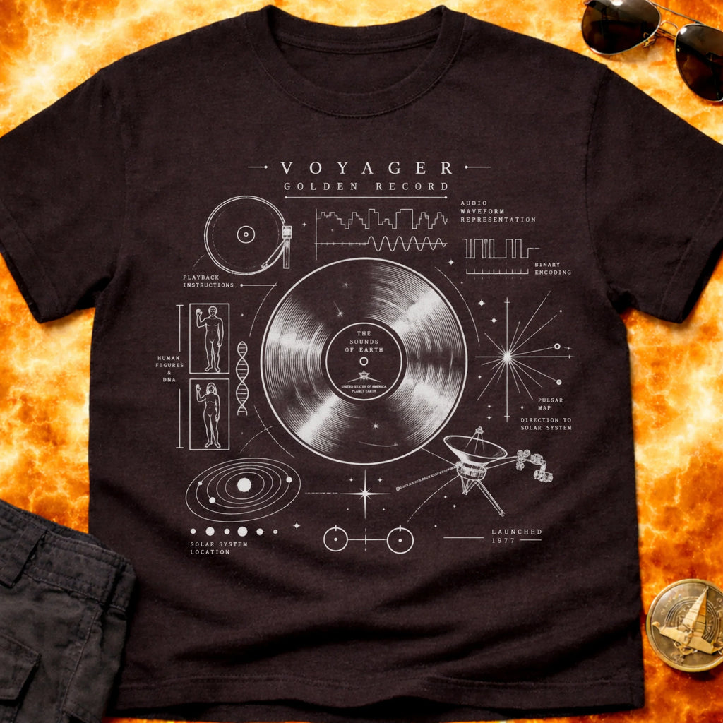 Voyager Record Schematic T-Shirt product image 3