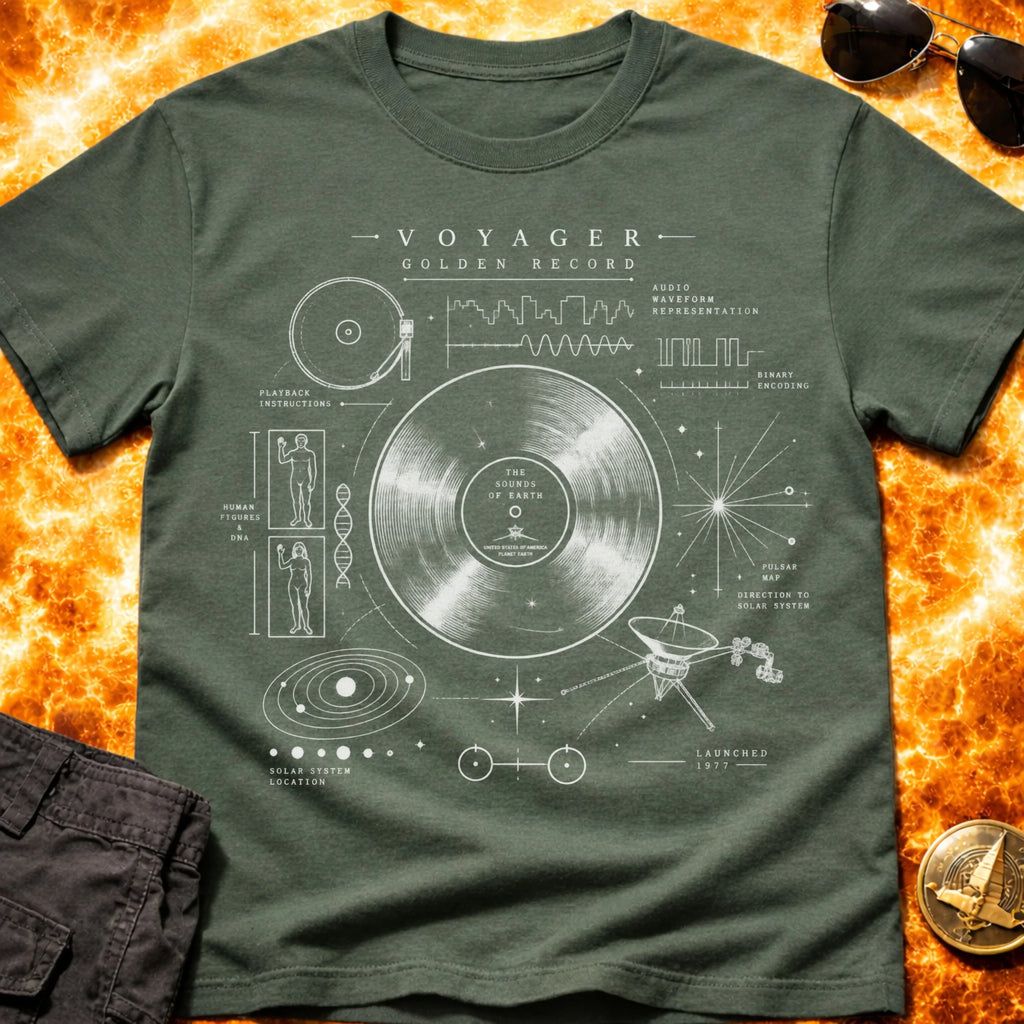 Voyager Record Schematic T-Shirt product image 6