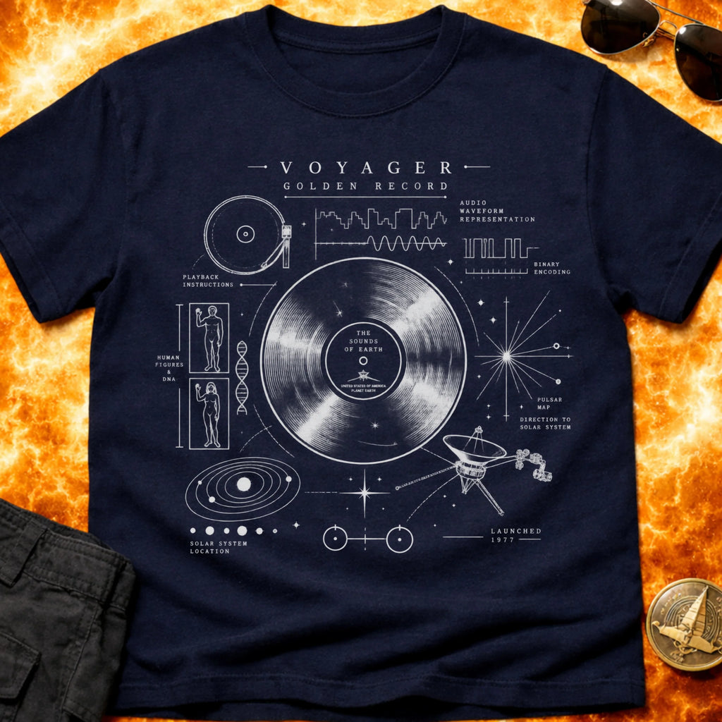 Voyager Record Schematic T-Shirt product image 2