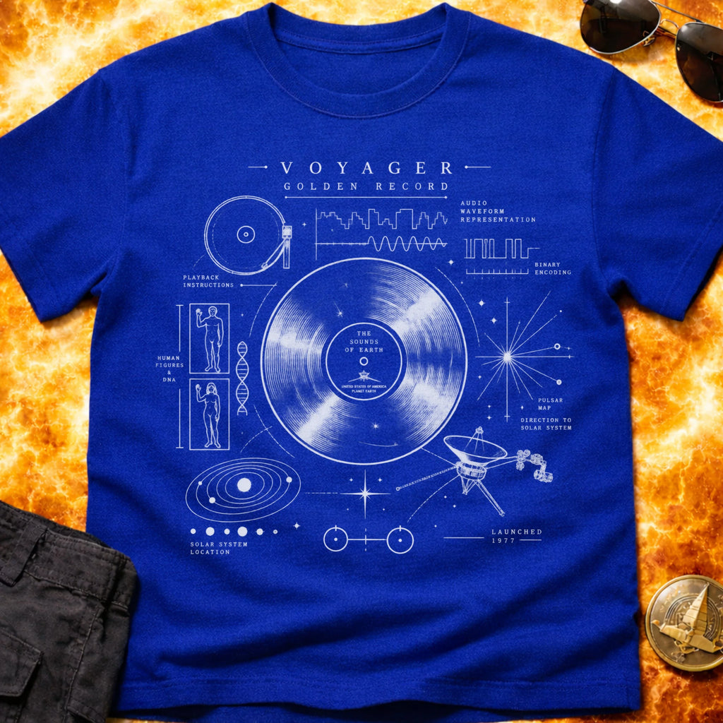 Voyager Record Schematic T-Shirt product image 5