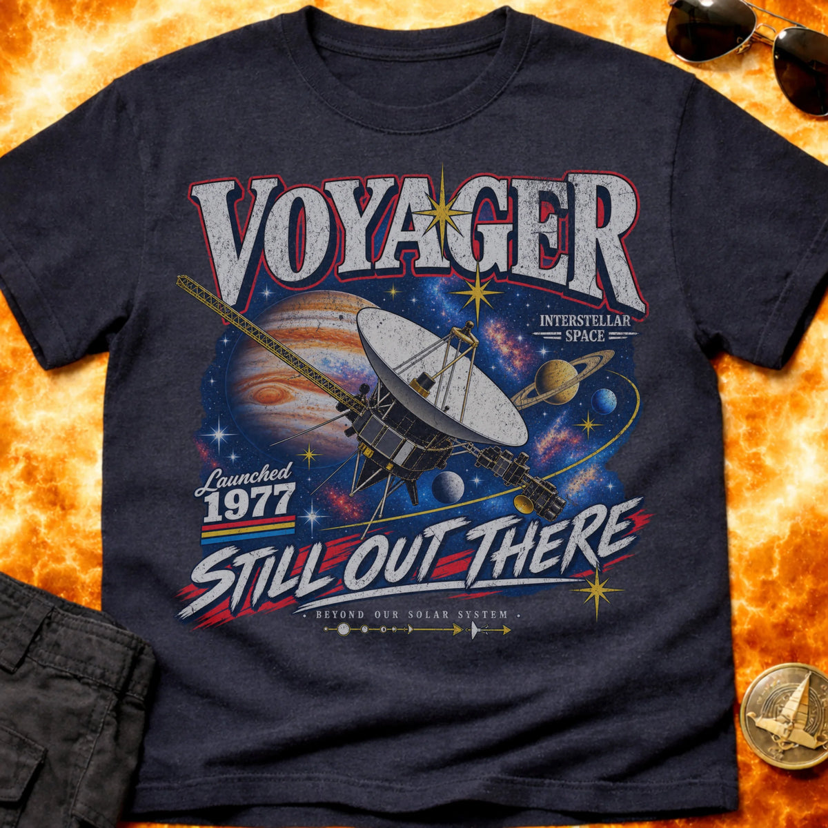 Voyager Still Out There Retro T-Shirt product image 2