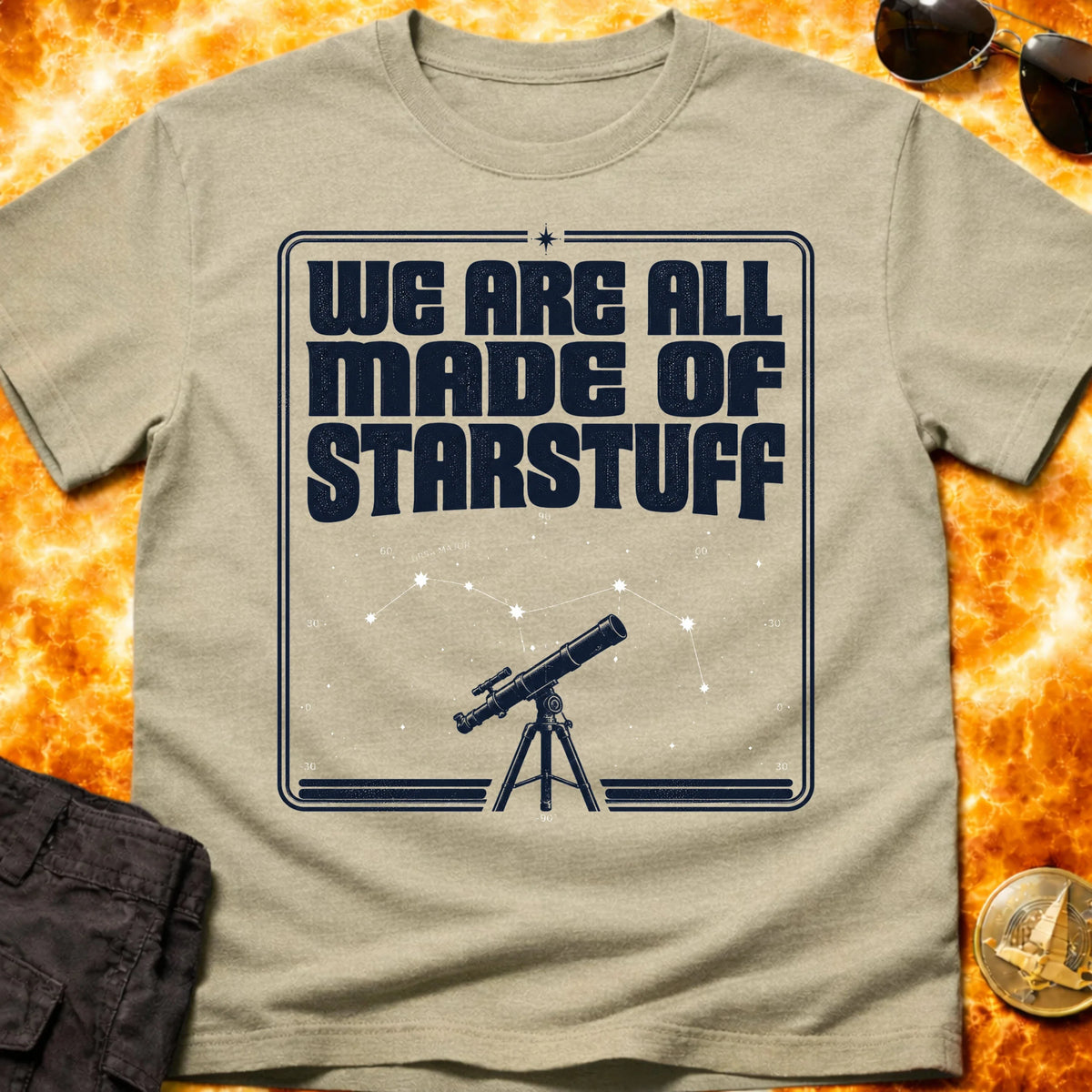 We Are All Made of Star Stuff Telescope T-Shirt product image 1