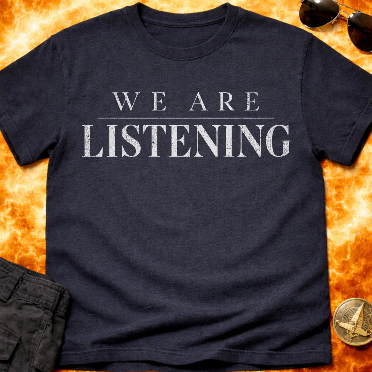 We Are Listening Text T-Shirt product image 3