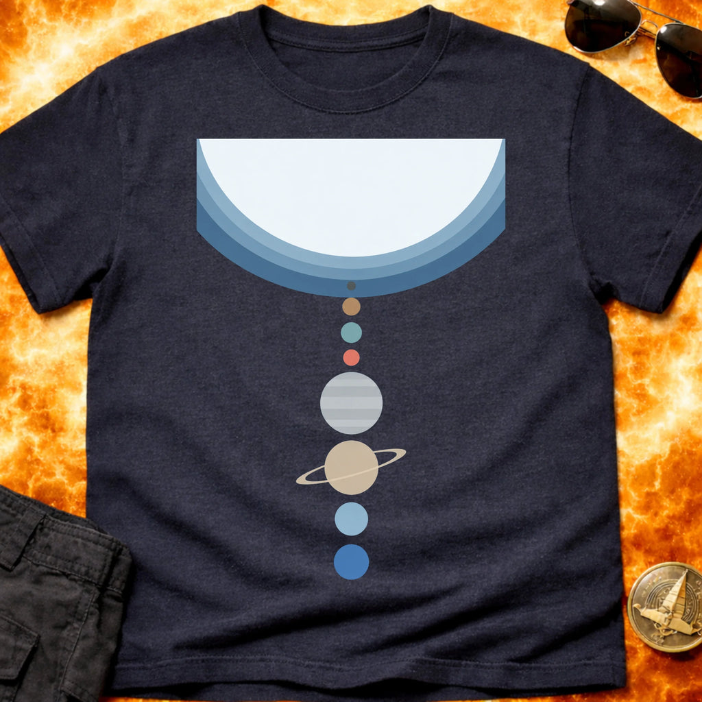 White Hot Sun Solar System T-Shirt product image 5