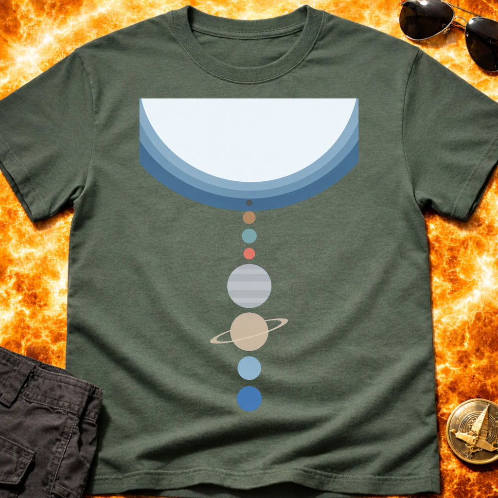 White Hot Sun Solar System T-Shirt product image 4