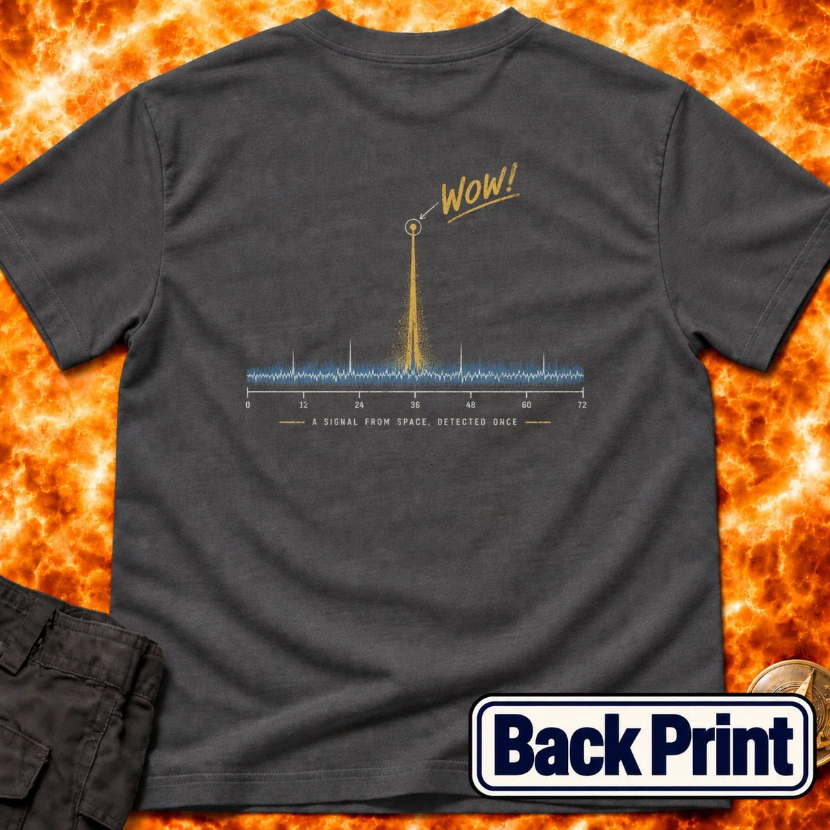 WOW Signal From Space Back Print T-Shirt product image 4
