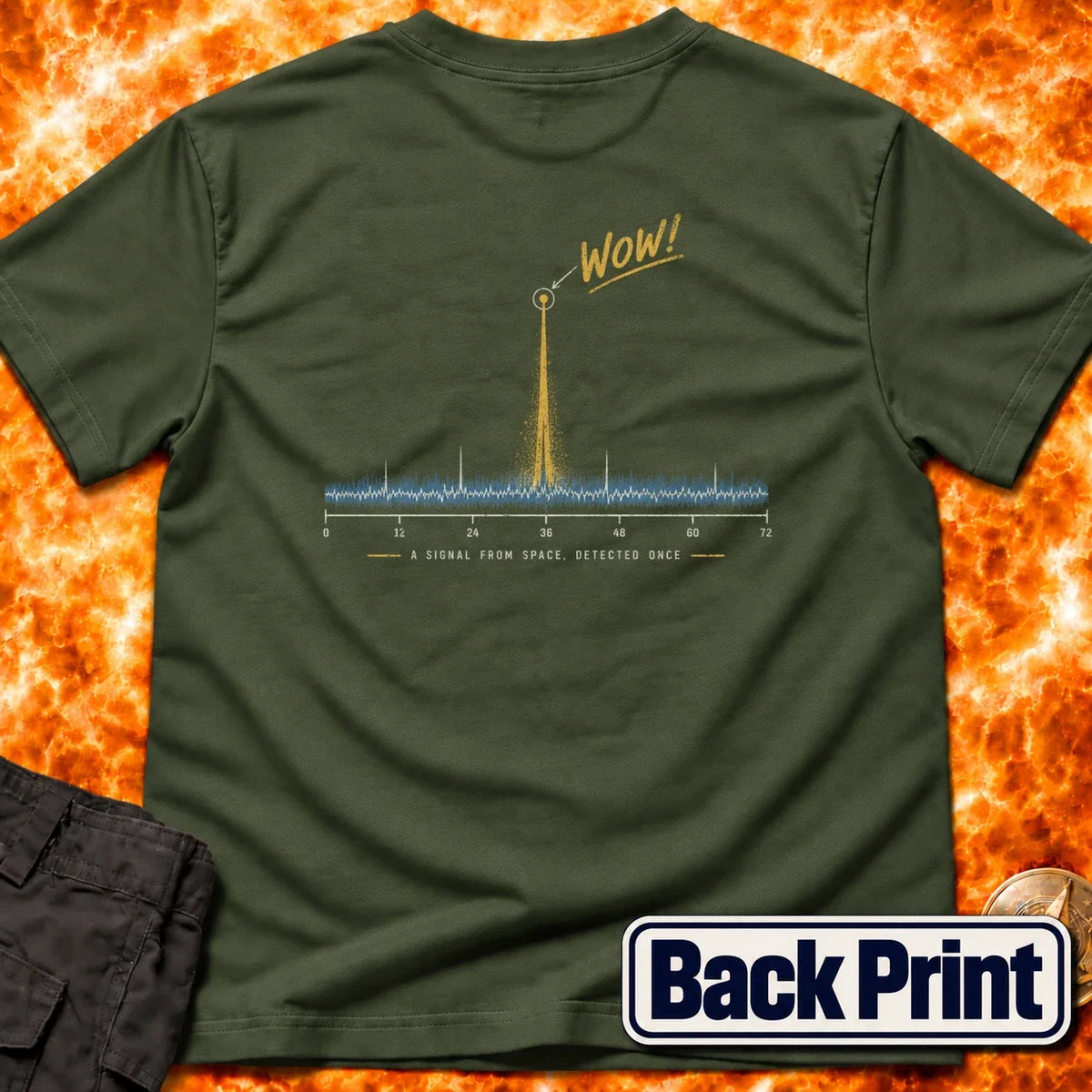WOW Signal From Space Back Print T-Shirt product image 6
