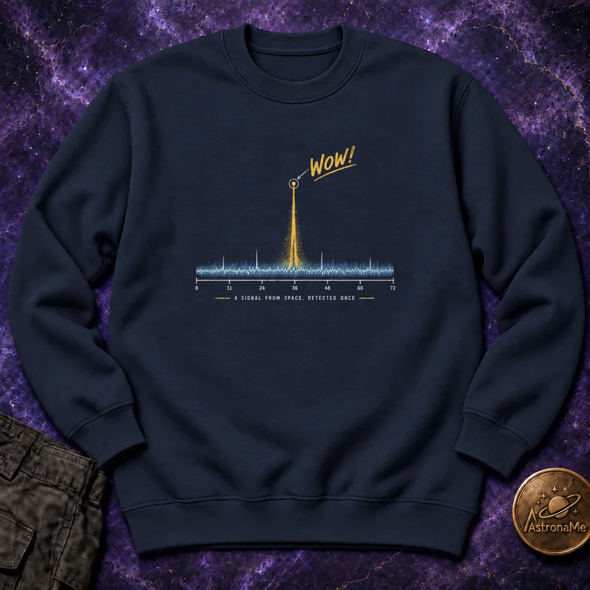 WOW Signal From Space Crewneck Sweatshirt product image 3
