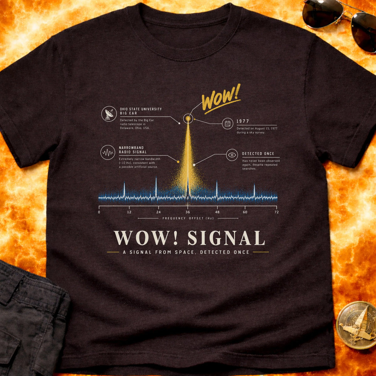 WOW Signal Schematic T-Shirt product image 2