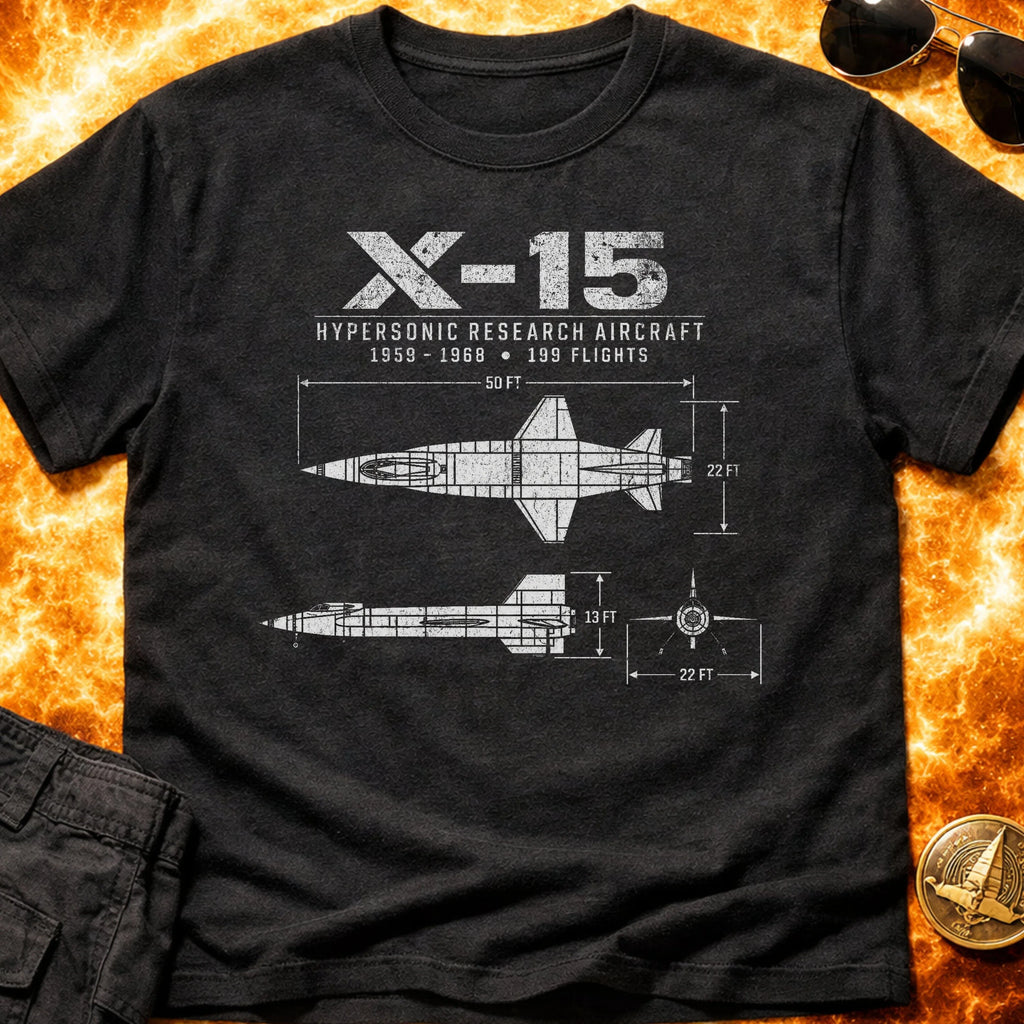 X-15 Schematic T-Shirt product image 4