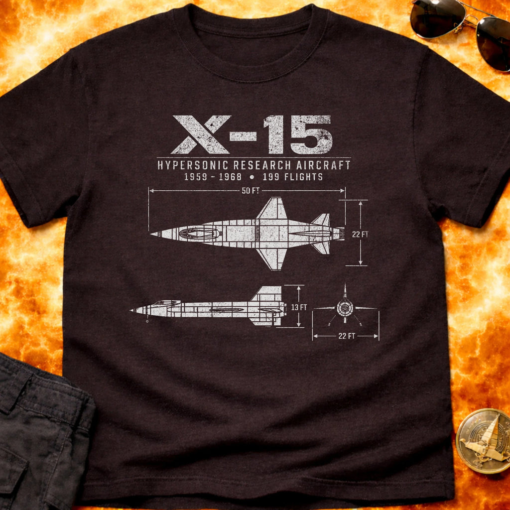 X-15 Schematic T-Shirt product image 2