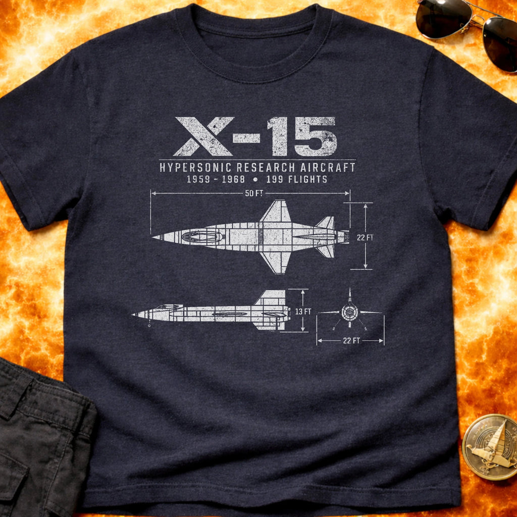 X-15 Schematic T-Shirt product image 6