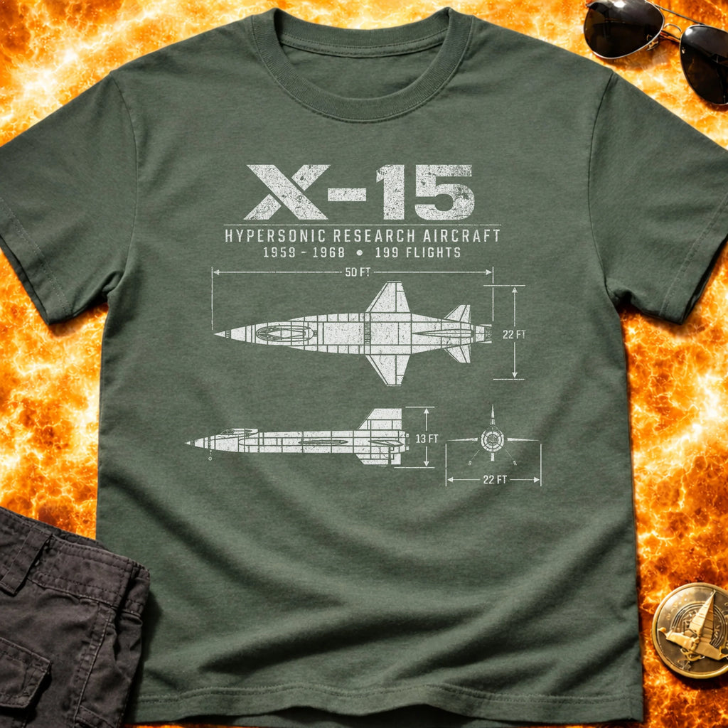 X-15 Schematic T-Shirt product image 5