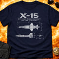 X-15 Schematic T-Shirt product image 1