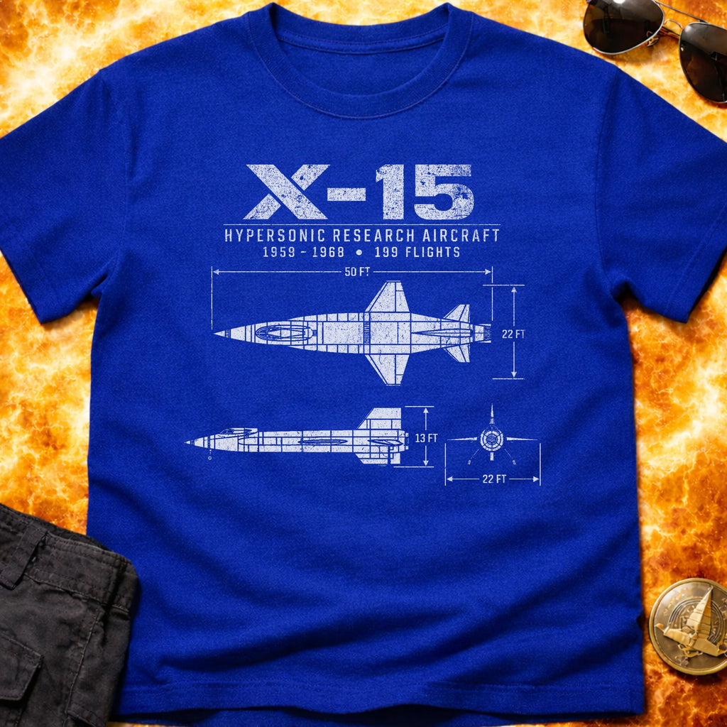 X-15 Schematic T-Shirt product image 3