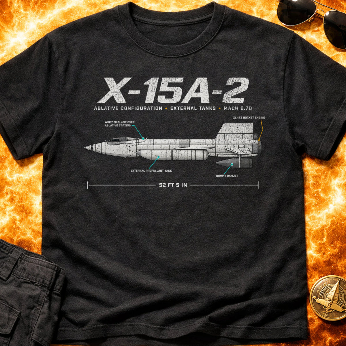 X-15A-2 Schematic T-Shirt product image 5