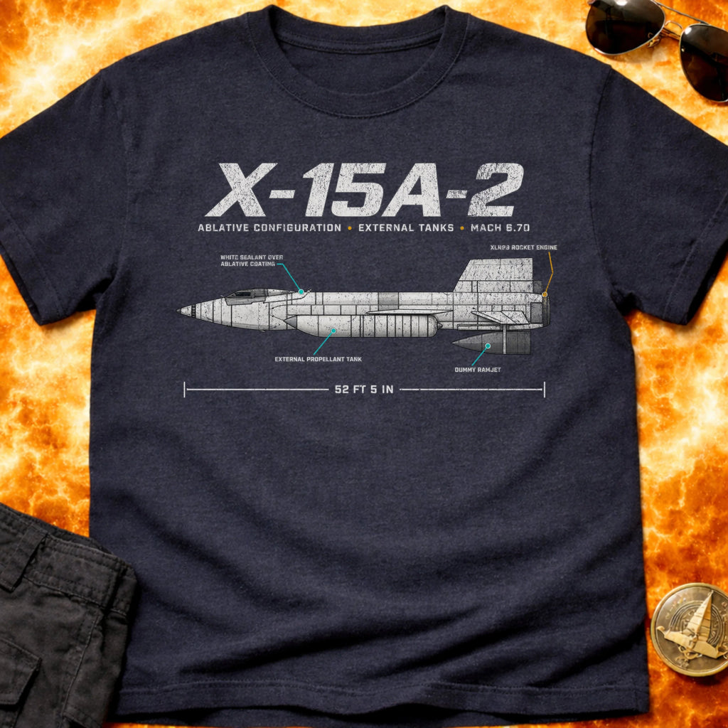 X-15A-2 Schematic T-Shirt product image 6