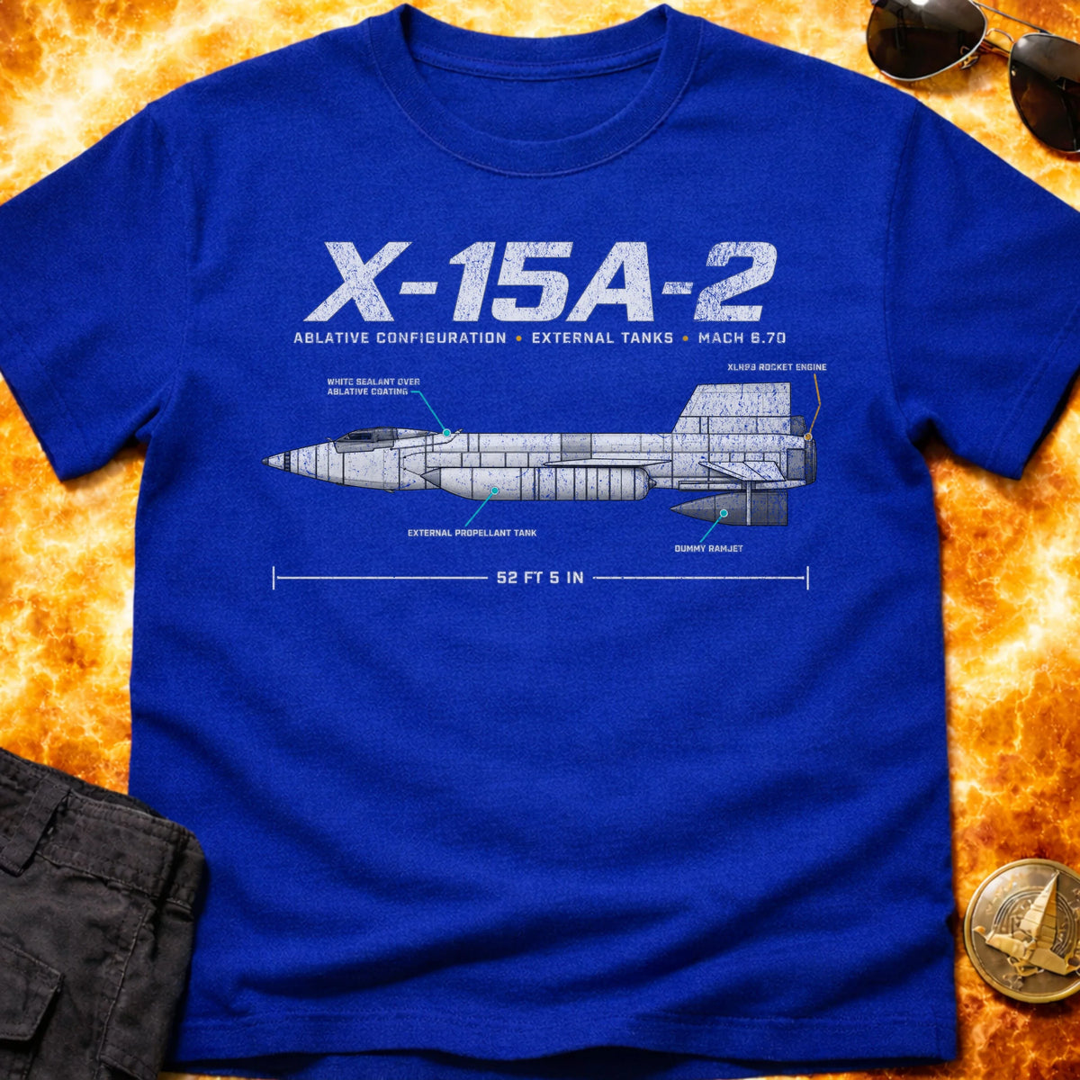 X-15A-2 Schematic T-Shirt product image 4