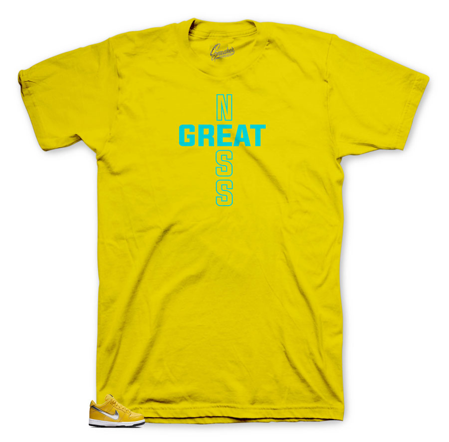 Dunk SB Canary Diamond Greatness Cross Shirt